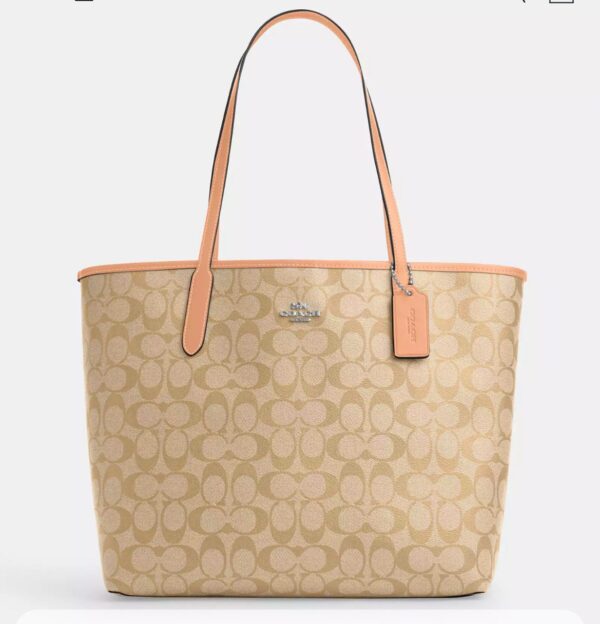 Coach City Tote Bag In Signature (Faded Blush)