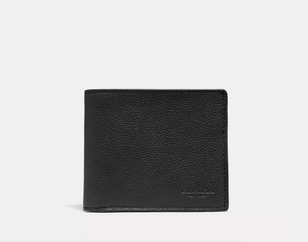 Pre Order-Coach Id Billfold Wallet (Black)