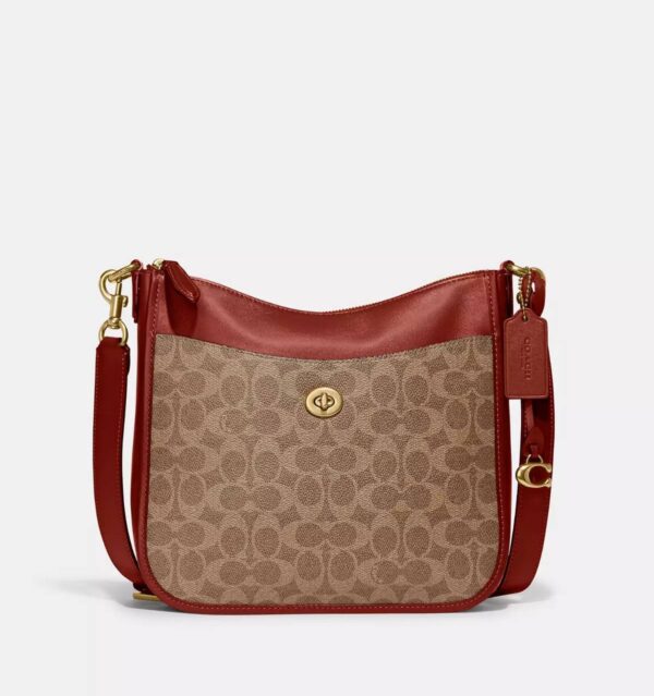 Coach Chaise Crossbody Bag in Signature (Tan Rust)- Boutique Collection