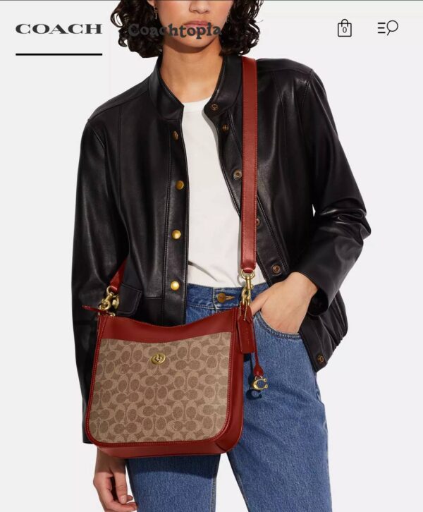 Coach Chaise Crossbody Bag in Signature (Tan Rust)- Boutique Collection - Image 6