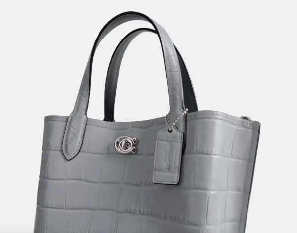 Coach Willow Tote Bag 24 (Grey Blue Multi) - Boutique Collection - Image 2
