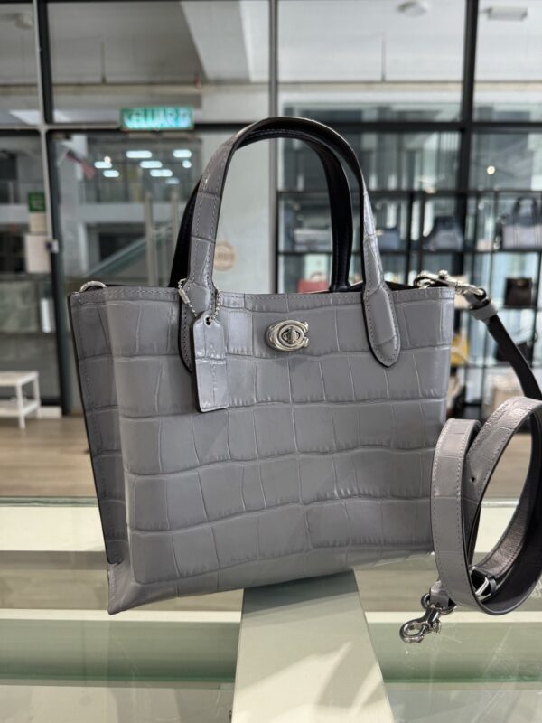 Coach Willow Tote Bag 24 (Grey Blue Multi) - Boutique Collection - Image 9