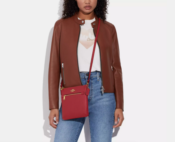 PRE ORDER - Coach Mini Rowan File Bag (1941 Red) - Image 3