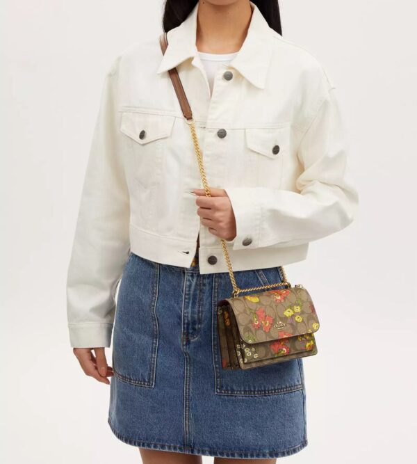 Coach Mini Klare Crossbody In Signature Canvas With Floral Print (Khaki Multi/RSKF) - Image 4