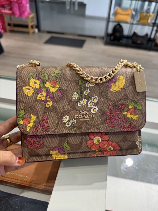 Coach Mini Klare Crossbody In Signature Canvas With Floral Print (Khaki Multi/RSKF) - Image 6