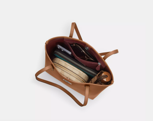 Coach Small City Tote Bag (Light Saddle) - Image 5