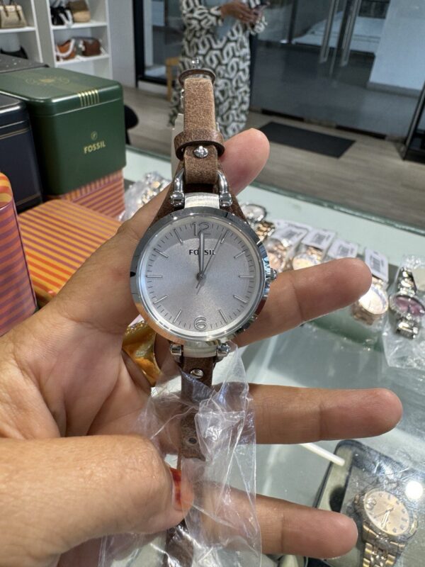 Fossil Georgia Brown Leather Watch (ES3060) - Image 6
