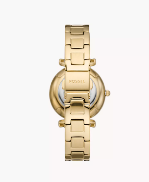 Fossil Carlie Three-Hand Date Gold-Tone Stainless Steel Watch (ES5159) - Image 2