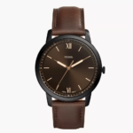 Fossil Dayliner Three-Hand Black Leather Watch (FS5551)