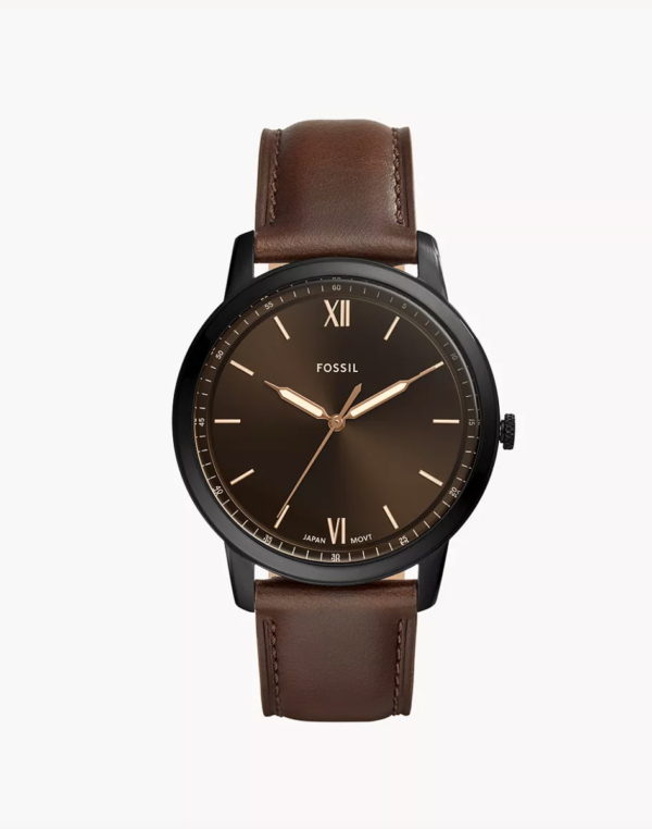 Fossil Dayliner Three-Hand Black Leather Watch (FS5551)