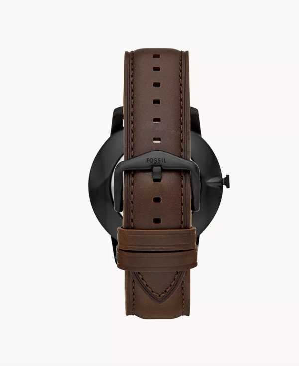 Fossil Dayliner Three-Hand Black Leather Watch (FS5551) - Image 2
