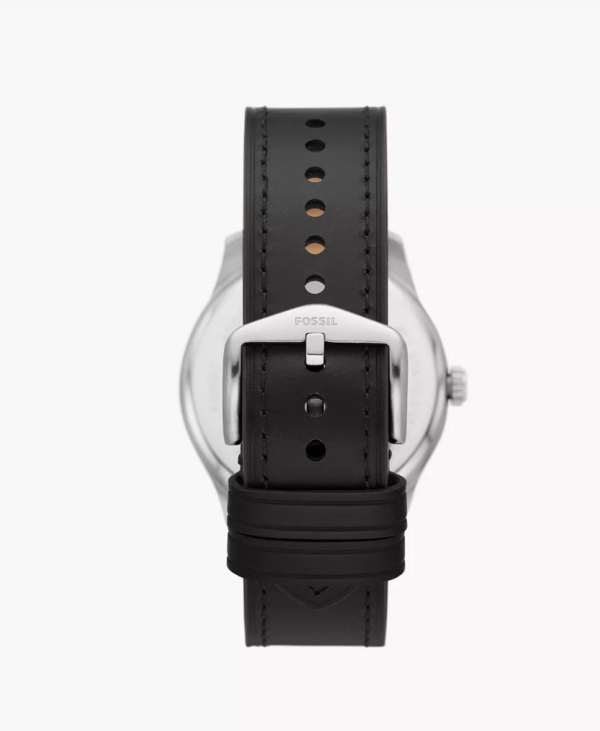 Fossil Dayliner Three-Hand Black Leather Watch (FS5926) - Image 2