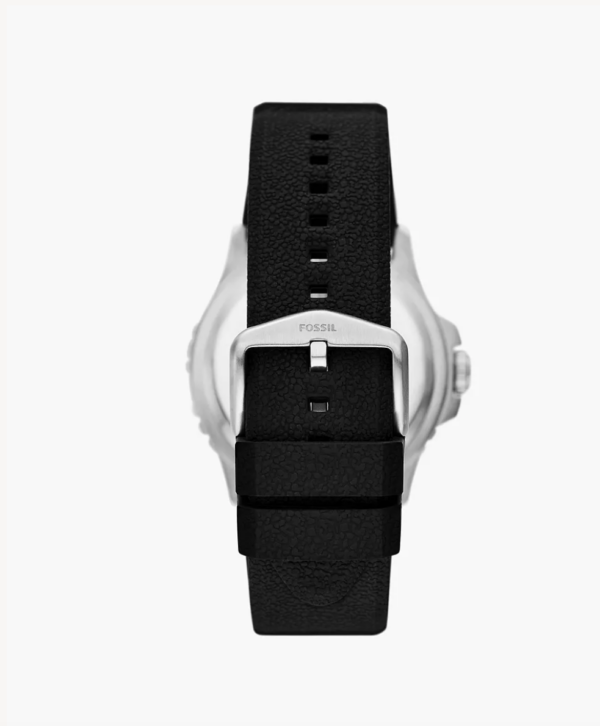 Fossil Blue GMT Black Silicone Watch (FS6049) - Image 5