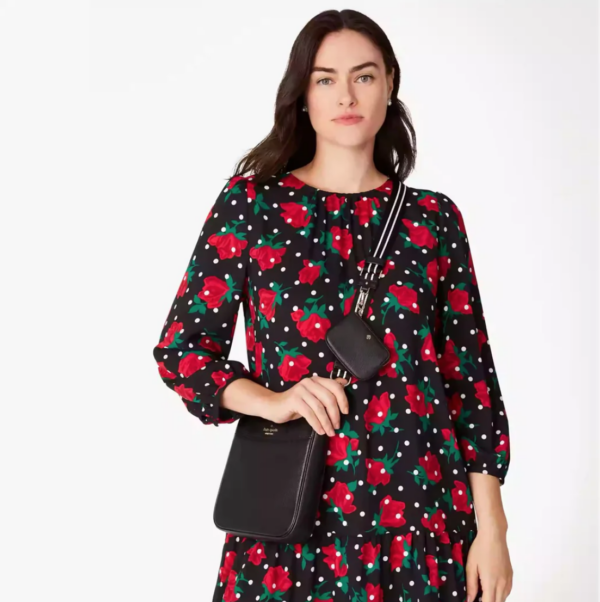 MERDEKA CLEARANCE - Kate Spade Rosie North South Swingpack Crossbody (Black/RSKF) - Image 3
