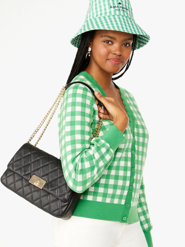 Kate Spade Carey Medium Flap Shoulder Bag (Black) - Image 4