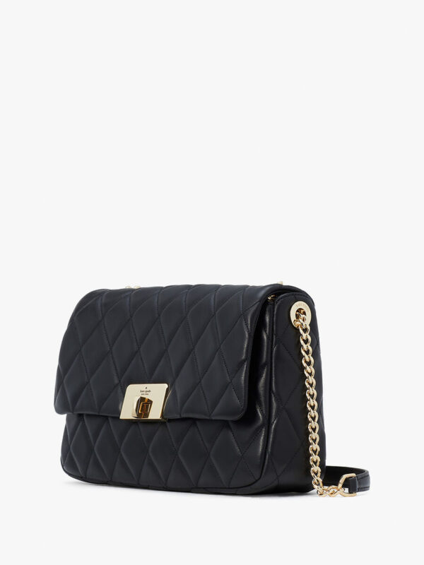 Kate Spade Carey Medium Flap Shoulder Bag (Black) - Image 3