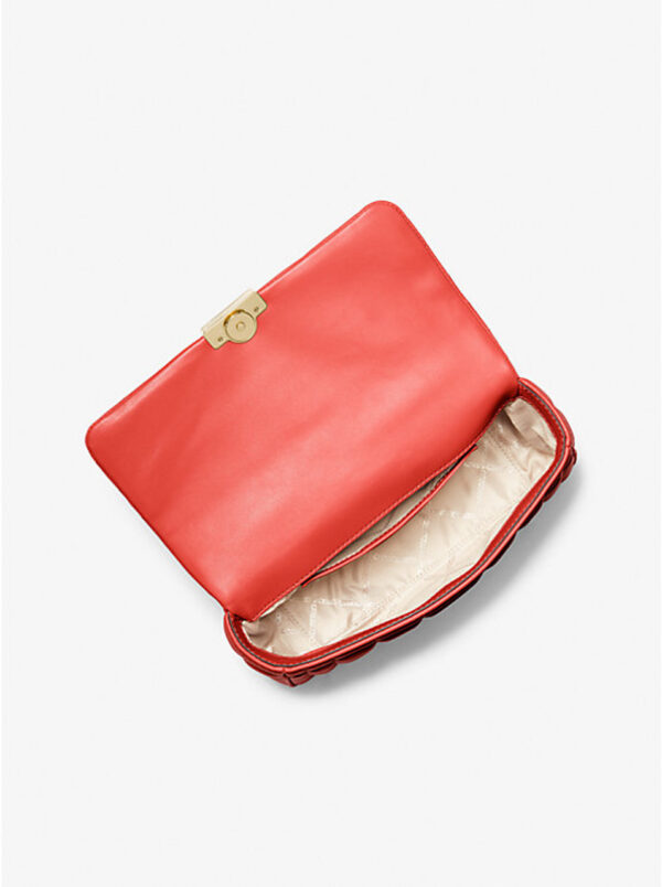 Michael Kors Tribeca Large Quilted Leather Shoulder Bag (Spiced Coral) Boutique Collection - Image 3