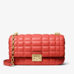 Michael Kors Tribeca Large Quilted Leather Shoulder Bag (Spiced Coral) Boutique Collection