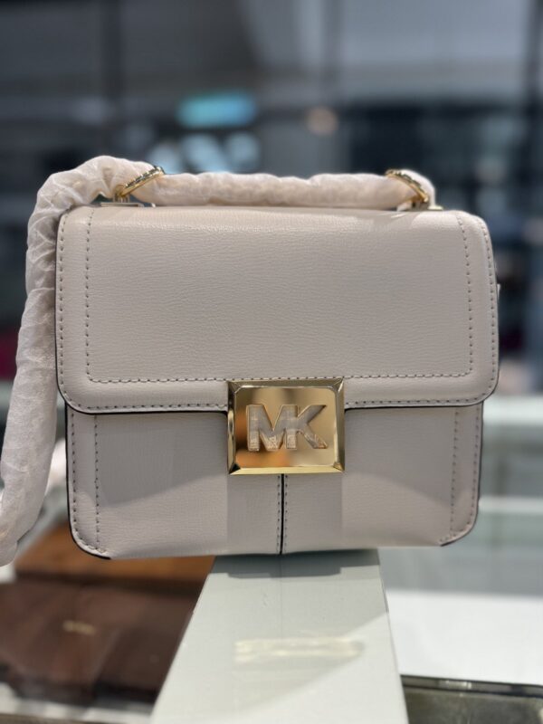 Michael Kors Sonia Small Leather Shoulder Bag (Light Cream) - RSKF