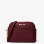 Michael Kors Jet Set Travel Medium Dome Crossbody Bag (Oxblood)