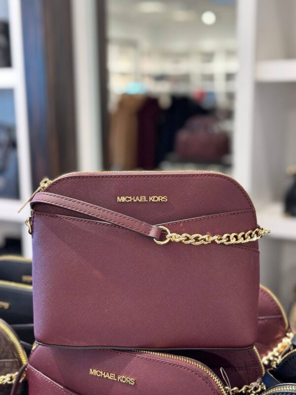 Michael Kors Jet Set Travel Medium Dome Crossbody Bag (Oxblood) CRAZY DEAL - Image 5