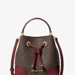 Michael Kors Mercer Small Logo Bucket Bag (Oxblood)