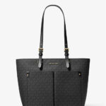 [Pre Order]- Michael Kors Jet Set Medium Logo Pocket Tote Bag (Black)