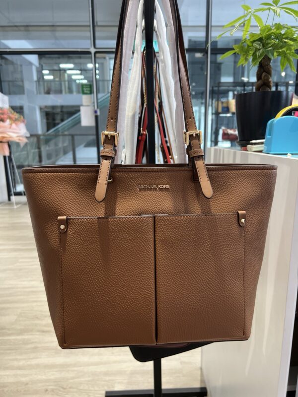Michael Kors Jet Set Medium Pocket Tote (Luggage)