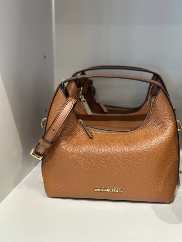Michael Kors Ember Leather Small Messenger (Luggage)