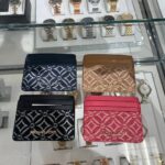PRE ORDER - Michael Kors Jet Set Travel Large Logo Jacquard Card Case (Brown)