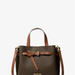 Michael Kors Emilia Small Logo Satchel (Brown)