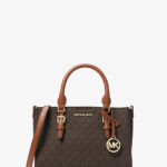 Michael Kors Charlotte Small 2-in-1 Logo Satchel (Brown)