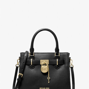 Michael Kors Hamilton Small Leather Satchel (Black)