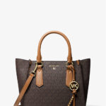 Michael Kors Kris Medium Logo Satchel Bag (Brown) Boutique Collection