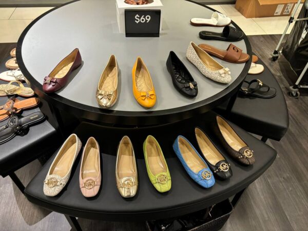 PRE ORDER - Michael Kors Nori Metallic Leather Ballet Flat (Pale Gold) SIZE US6 - Image 2
