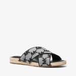 Coach Jolie Logo Jacquard Espadrille Sandal (Black) Size US6