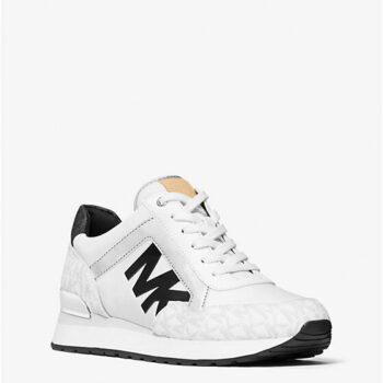 Michael Kors Maddy Two-Tone Logo Trainer (White) SIZE US7