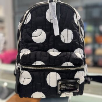 Marc Jacobs Mini Nylon Quilted Backpack (Black White)