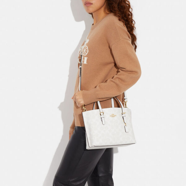 Coach Mollie Tote 25 In Signature Canvas (Glacier) - Image 2