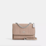 Coach Klare Crossbody Bag in Crocodile-embossed leather and smooth leather (Stone)