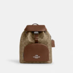 Coach Pace Large Backpack In Signature Canvas (Khaki Saddle)