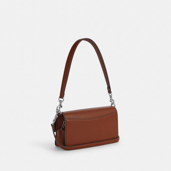 Coach Eliza Flap Crossbody With Leather Covered Closure (Redwood) - Image 5