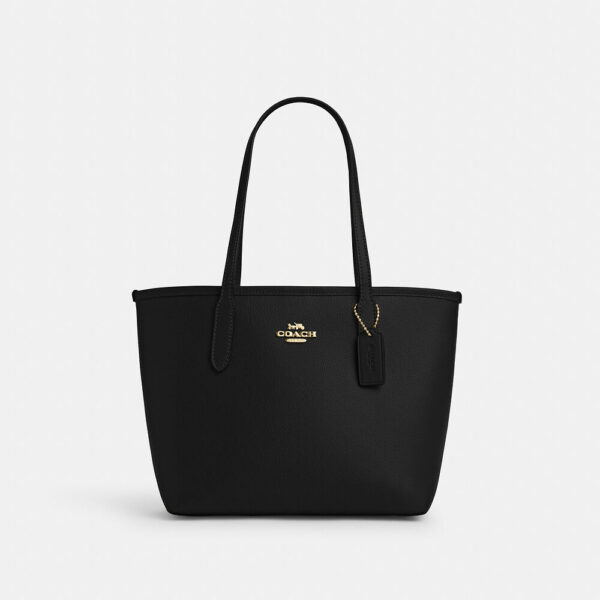 Coach Small City Tote Bag (Black)