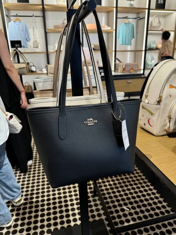 Coach Small City Tote Bag (Black) - Image 6