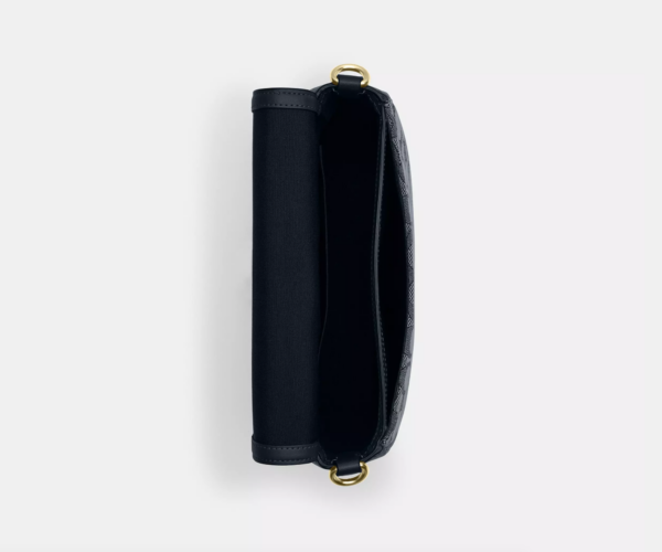 Coach Amelia Saddle Bag In Signature Jacquard (Midnight Navy) - Image 4