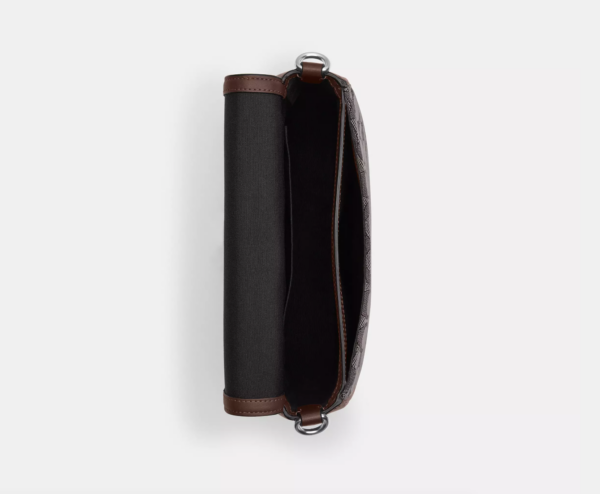 [Pre Order]-Coach Amelia Saddle Bag In Signature Jacquard (Oak Maple) - Image 4