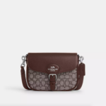 Coach Amelia Saddle Bag In Signature Jacquard (Oak Maple)