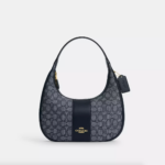 Coach Carmen Shoulder Bag In Signature Jacquard (Midnight Navy)
