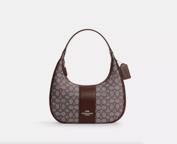 Pre Order-Coach Carmen Shoulder Bag In Signature Jacquard (Oak Maple)