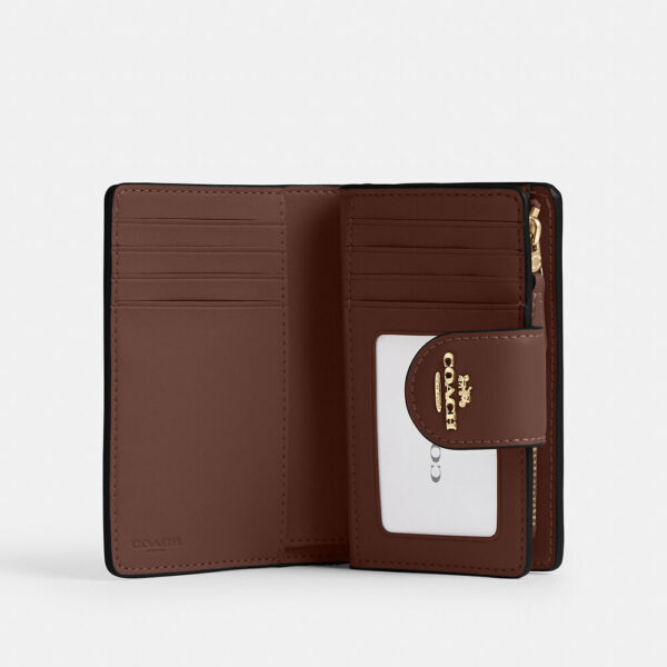 Coach Medium Corner Zip Wallet In Signature Canvas (Tan Brown) - Image 3
